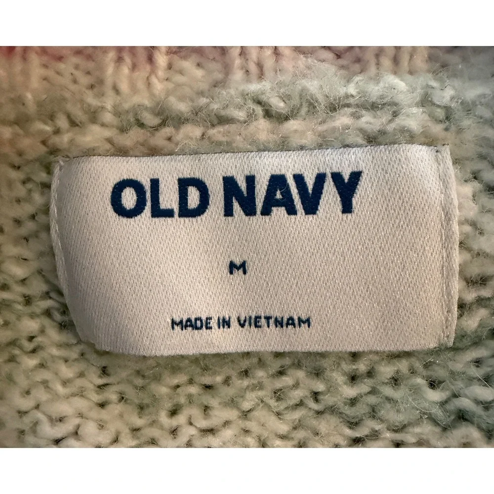 Old Navy Women Multicolor Striped‎ Raglan Sleeve Crewneck Sweater Size M